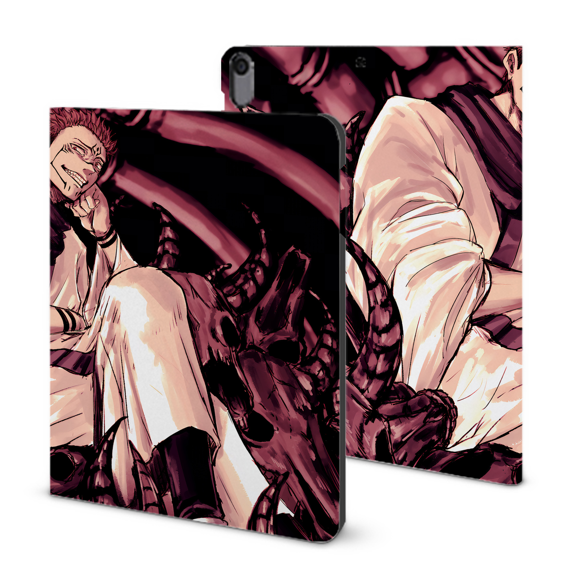 （画像用） 呪術廻戦 Jujutsu Kaisen IPad ケース ブック型 PUレザー TPU 耐衝撃 軽量 薄型 ペン収納なし 全面保護 IPad 各モデル対応